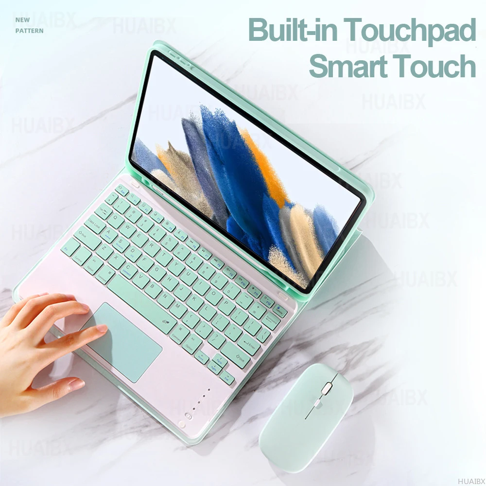 Clavier Cas Pour Samsung Galaxy Tab A8 10.5 2021 Tablette TouchPad  Bluetooth Clavier Cas SM-X200 SM-X205 10.5 pouces TPU Shell - AliExpress
