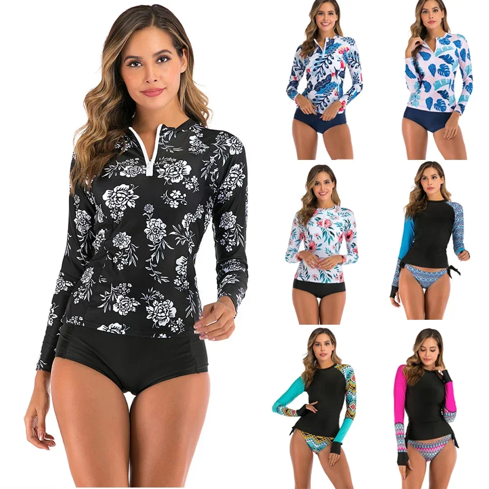 Rash Guard Long Sleeve Rash Guard Women Two Piece Swimsuit