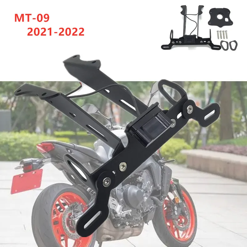

For YAMAHA MT-09 2021-2022 Motorcycle Rear Tail Tidy Fender Eliminator Kit MT09 Accessories License Plate Holder LED Light 2021