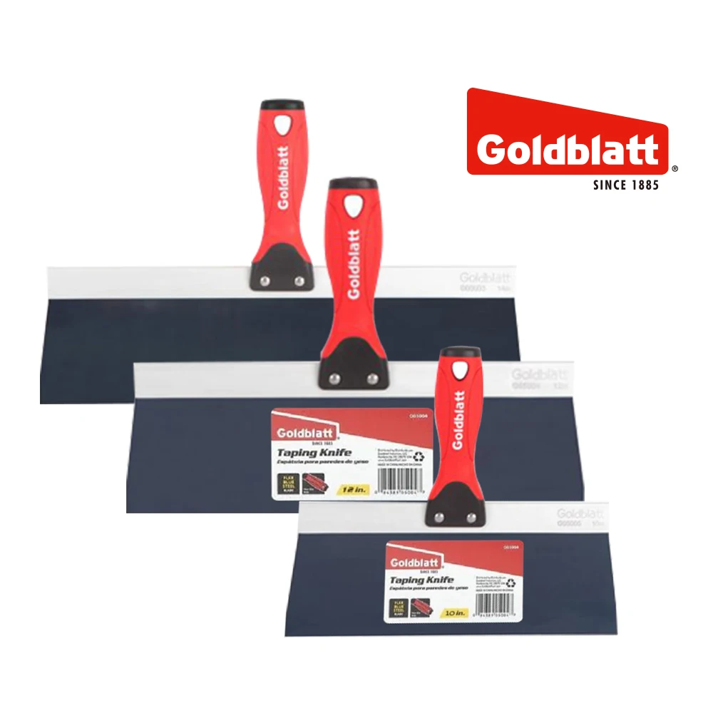 GOLDBLATT drywall taping tool Blue Steel Taping Knife Pack of 3 (14