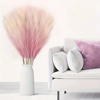 5pcs Artificial Pampas Grass Faux Reed Grass,  Reed Flower With Fluffy Stems Reed