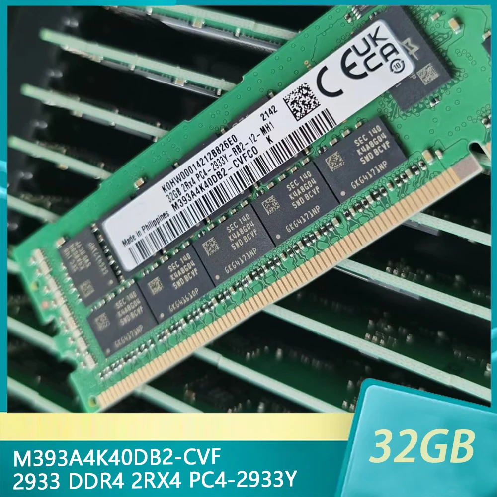 

1Pcs M393A4K40DB2-CVF 32G For Samsung 2933 DDR4 32GB 2RX4 PC4-2933Y ECC RDIMM Memory