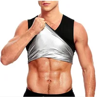 Corset amincissant enduit de glaçage argenté pour homme, vêtements de survêtement pour homme, compression, réduction de la transpiration, sauna, entraîneur de taille pour Y, 1 pièce 1