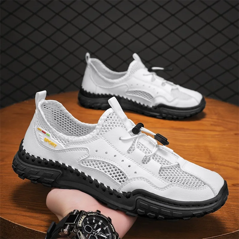 Lightweight Mens Leathe Sandals Sneakes Beathable Summe Casual Comfotable Beach Shoes Outdoo Daily Walking_vogvips.com
