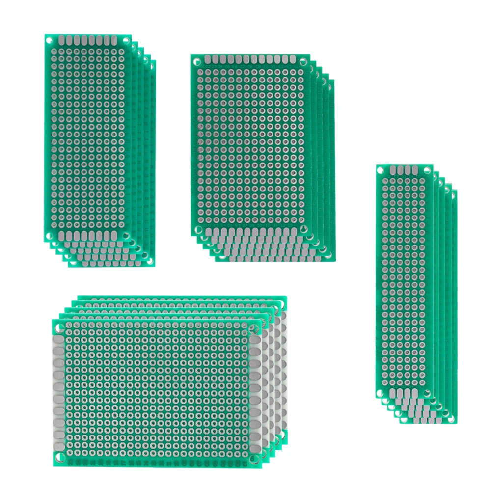Prototype PCB Board 20PCS/Lot 5x7 4x6 3x7 2x8cm Prototype Single Sided Prototype PCB Diy Universal Printed Circuit PCB Board PCBs Kit Set