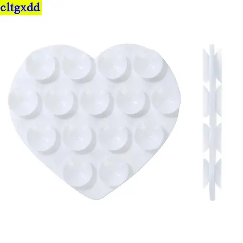 cltgxdd 1piece heart-shaped double-sided suction cup silicone phone holder with 15 suction cups, powerful selfie function - Image 9