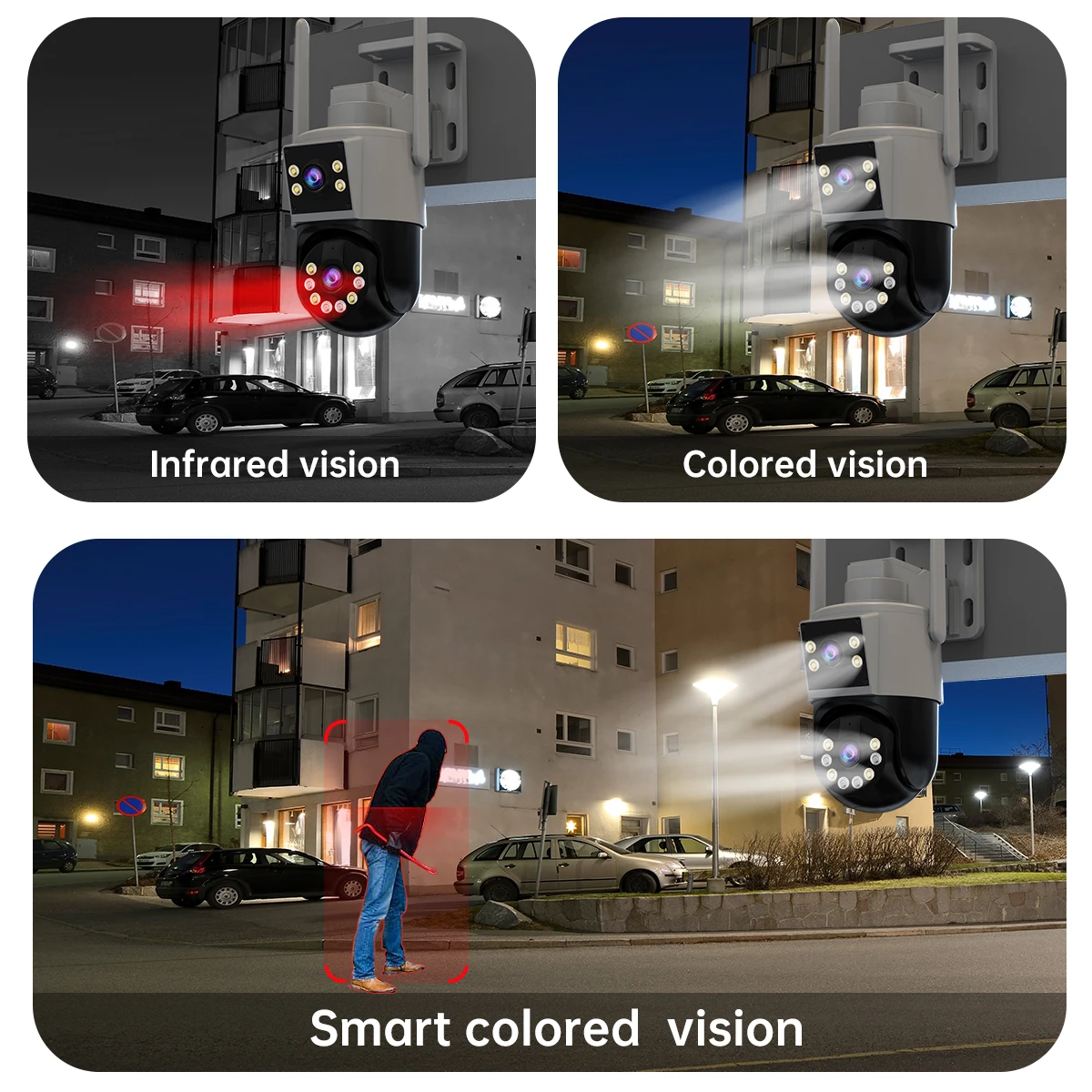 Jooan 4K 8MP HD Wi -Fi Ptz Camera Outdoor 5G Wi -Fi Dual Lens Security Cameras 5x Zoom AI Tracking OnVif CCTV камера наблюдения