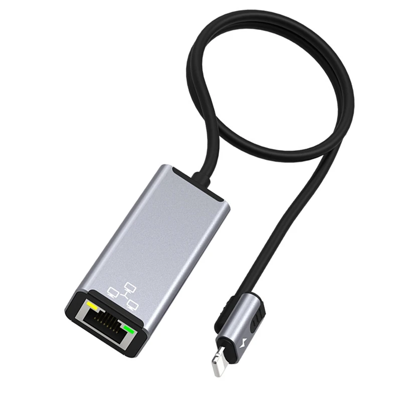 RJ45 LAN Adapter For Iphone 14 13 12 11 8 7 6 5 /Ipad/Ipod Ethernet LAN Network Adapter With Charge Port 20W rj45 lan adapter