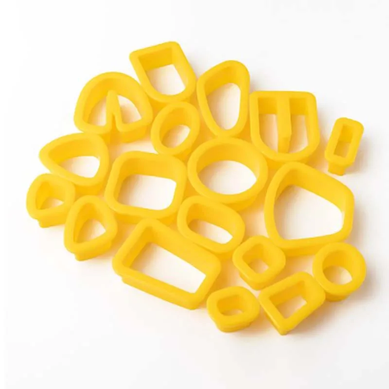 Polymer Clay Tools Pottery Tools Clay Sculpting Tools Pottery Sculpting Tools Clay Craft Tool D&D 18Pcs/Set New Soft Pottery Earrings Cutting Mold Irregular Geometric Shape Polymer Clay for Earring Pendant Making Tool