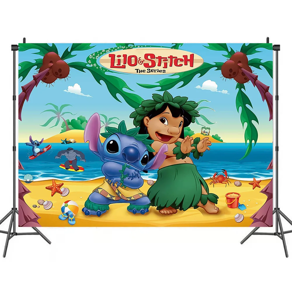 Lilo and Stitch artigos de festa faixa de feliz aniversário de desenho  animado Stitch decorações de aniversário Banner e 12 redemoinhos pendurados  para decoração de festa de crianças, meninos e meninas 