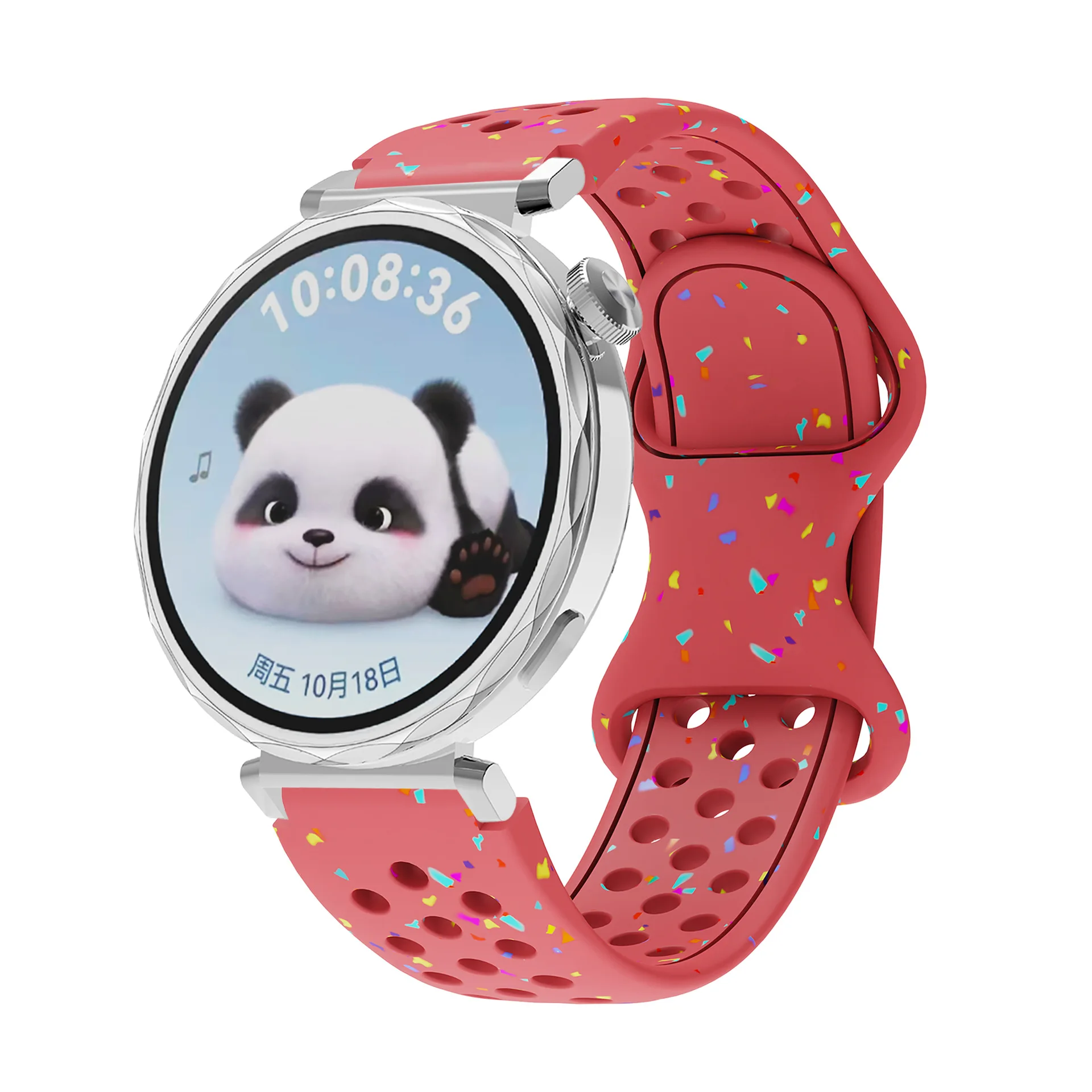 Women's 18mm Sport Silicone Breathe Strap Bracelet - Elegant Wristband