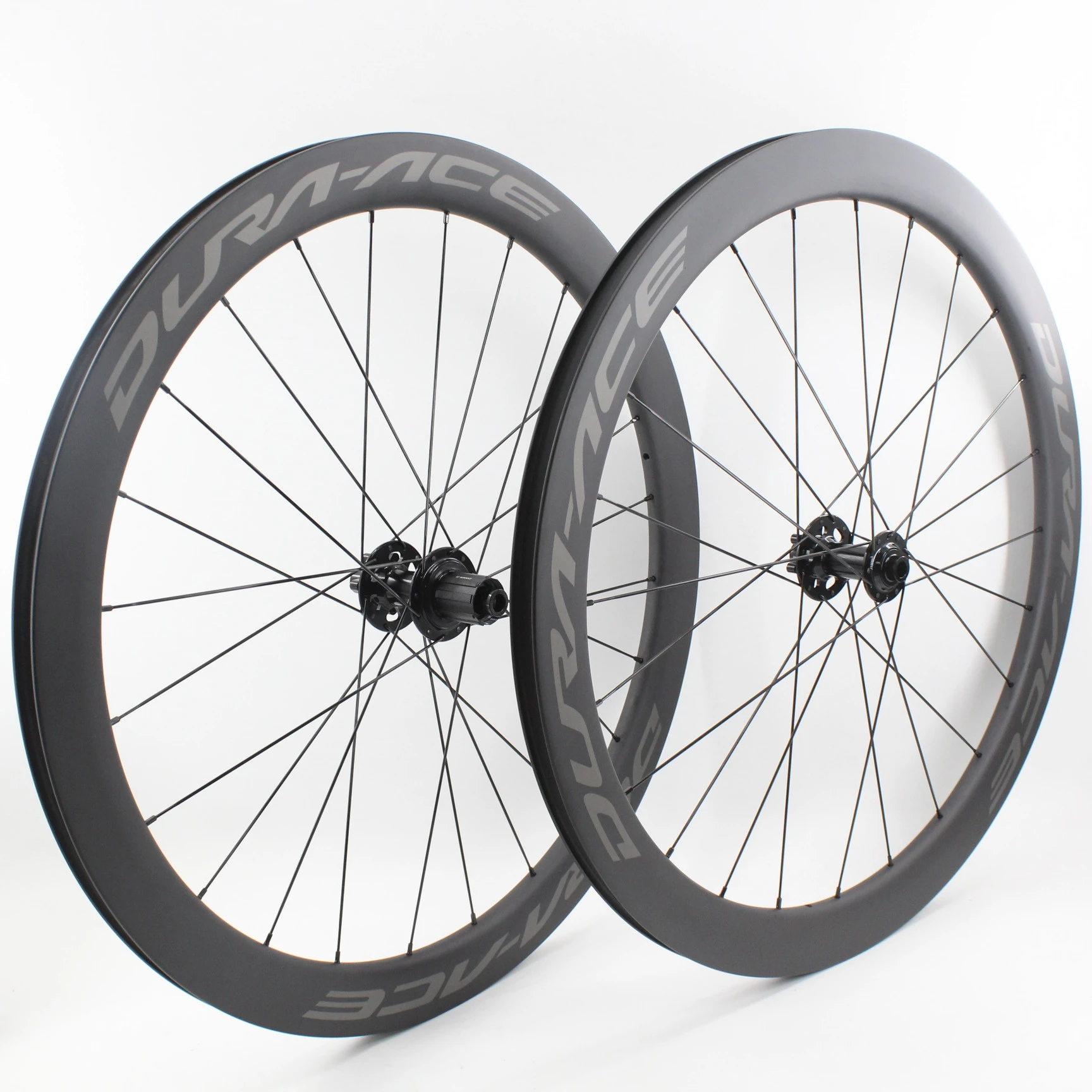 New 700C Road Bike Matt UD Full Carbon Fibre Wheelset Thru Axle Disc