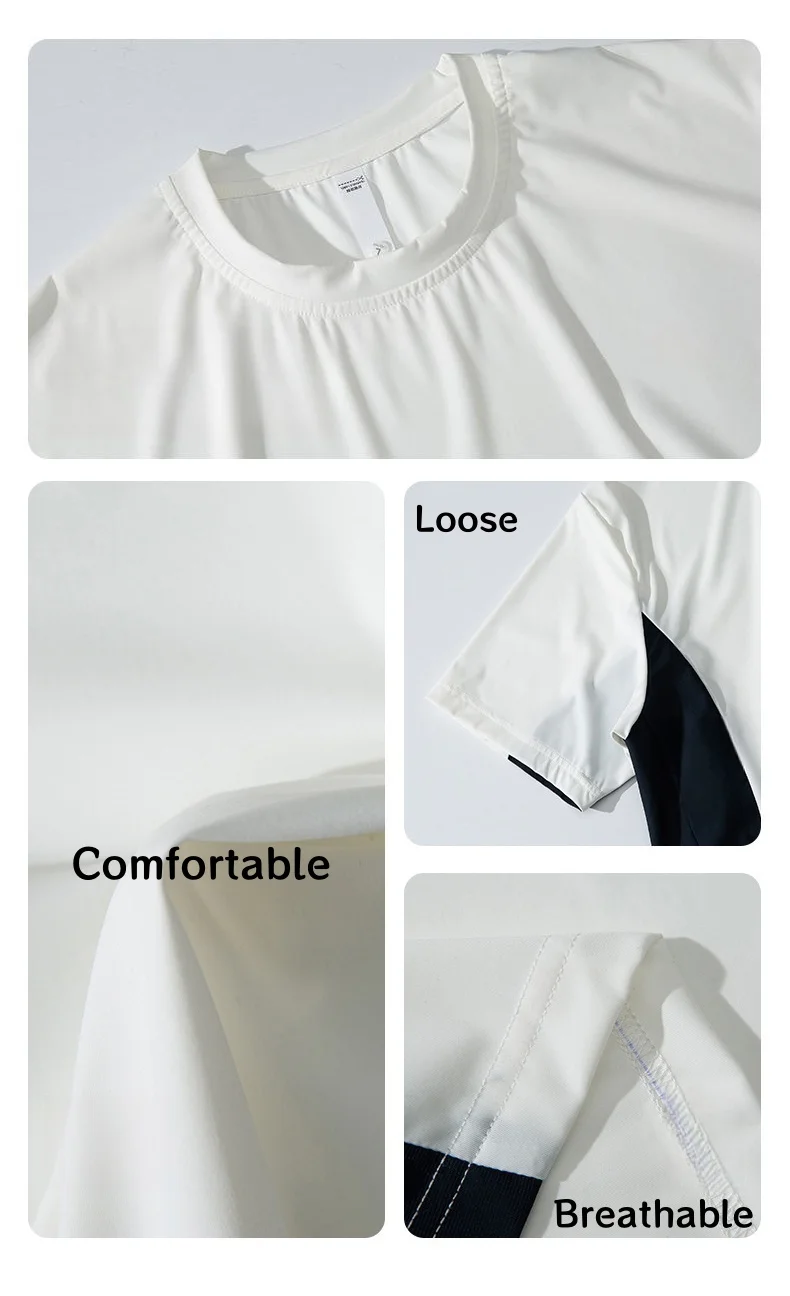 Summer T-shirt Men's UPF100 Hundred Casual UV Protection Lightweight Breathable Quick Dry Couple Short Sleeve