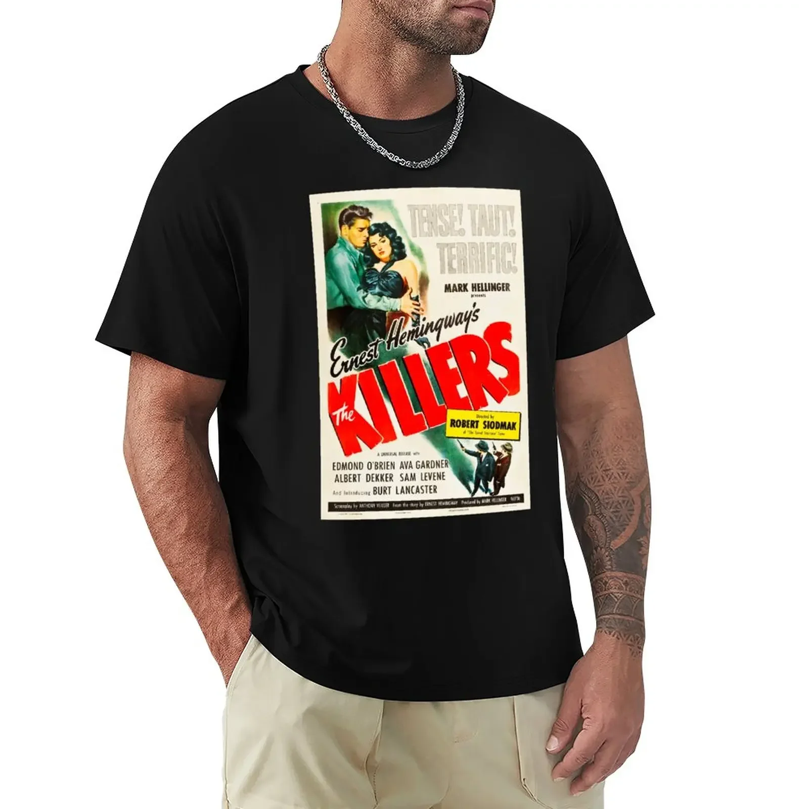 

Theatrical release poster for the 1946 film The Killers T-Shirt quick drying plain shirts graphic tees t shirts for men cotton