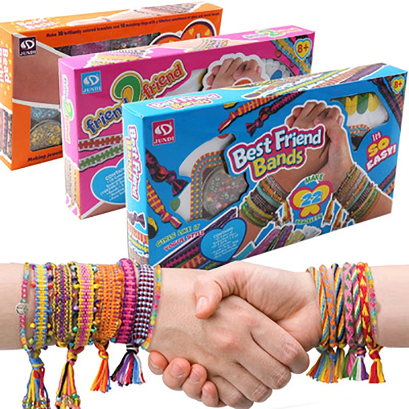 

Children Friendship DIY Colorful Beaded Braided Bracelet Wearing Beads Making Jewelry Handmade Toys for Girl Art Educational Toy