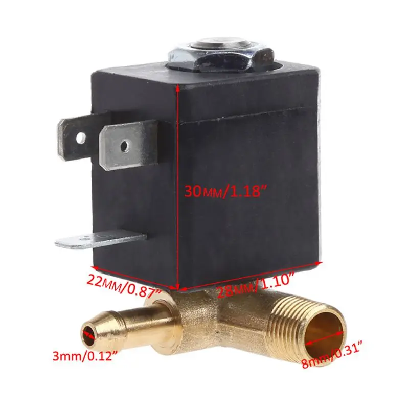 

Cannula N/C AC 230V G1/8" Brass Steam Air Generator Water Solenoid for Valve Cof L9BE