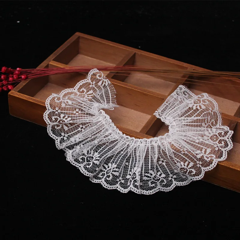 

Однослойные мягкие кружевные манжеты 7 см с оборками на воротнике и манжетах, подол юбки, «сделай сам», аксессуары для одежды, плиссированные кружева