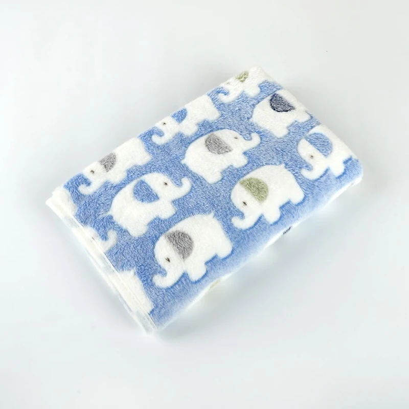 Pet Blanket Paw Print Flannel Thickened Warm Pet Dog Kennel Cat Dog Mat