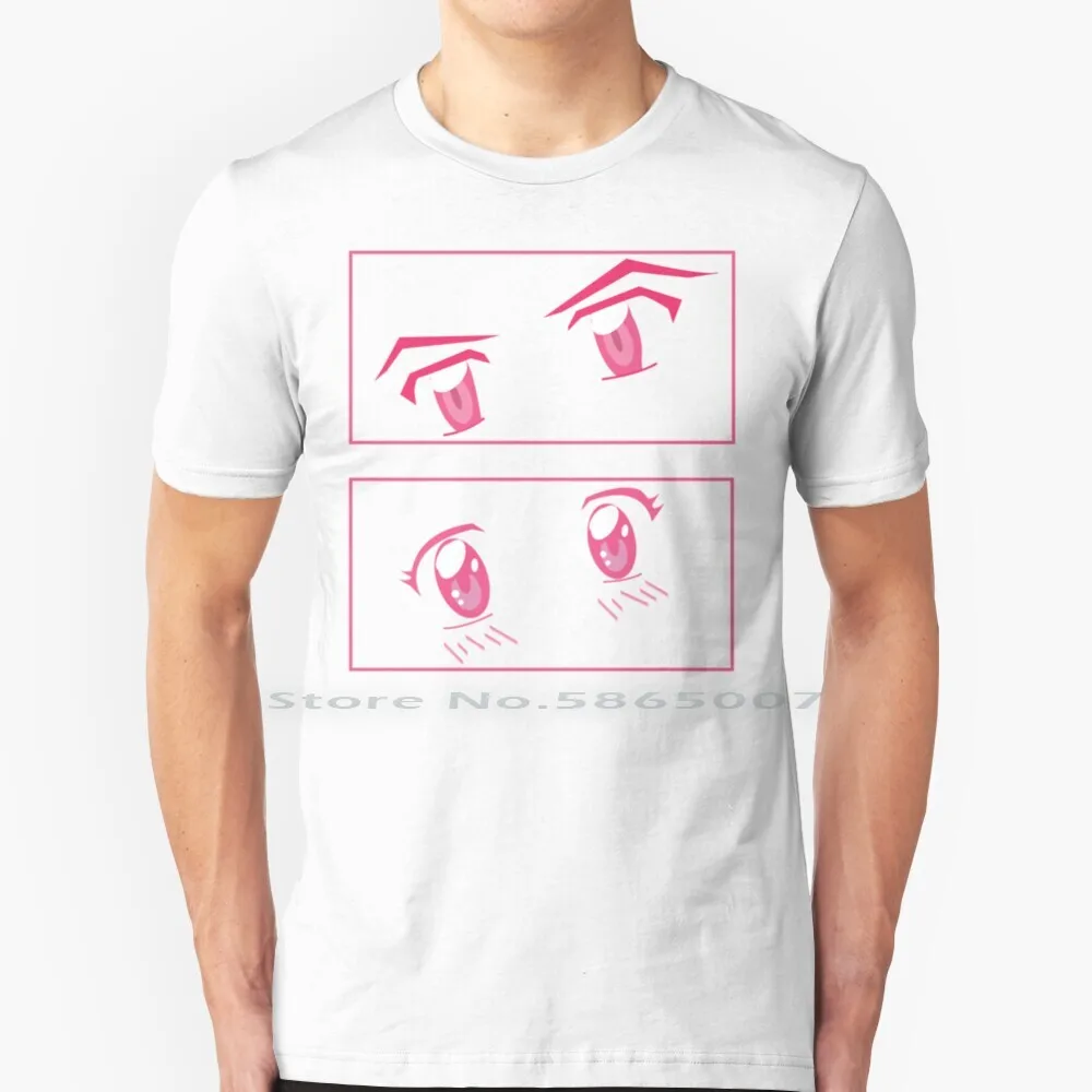 Maglietta Dall'Aspetto Amorevole 100% Cotone Inuyasha Eyes Anime Manga Kagome Sango Pink Big Size 6Xl Tee Gift Fashion