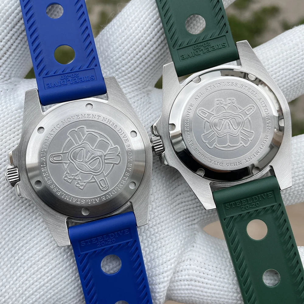 Steeldive 1953腕時計NH35自動機械式316Lステンレス鋼BGW9 lumeトップ 