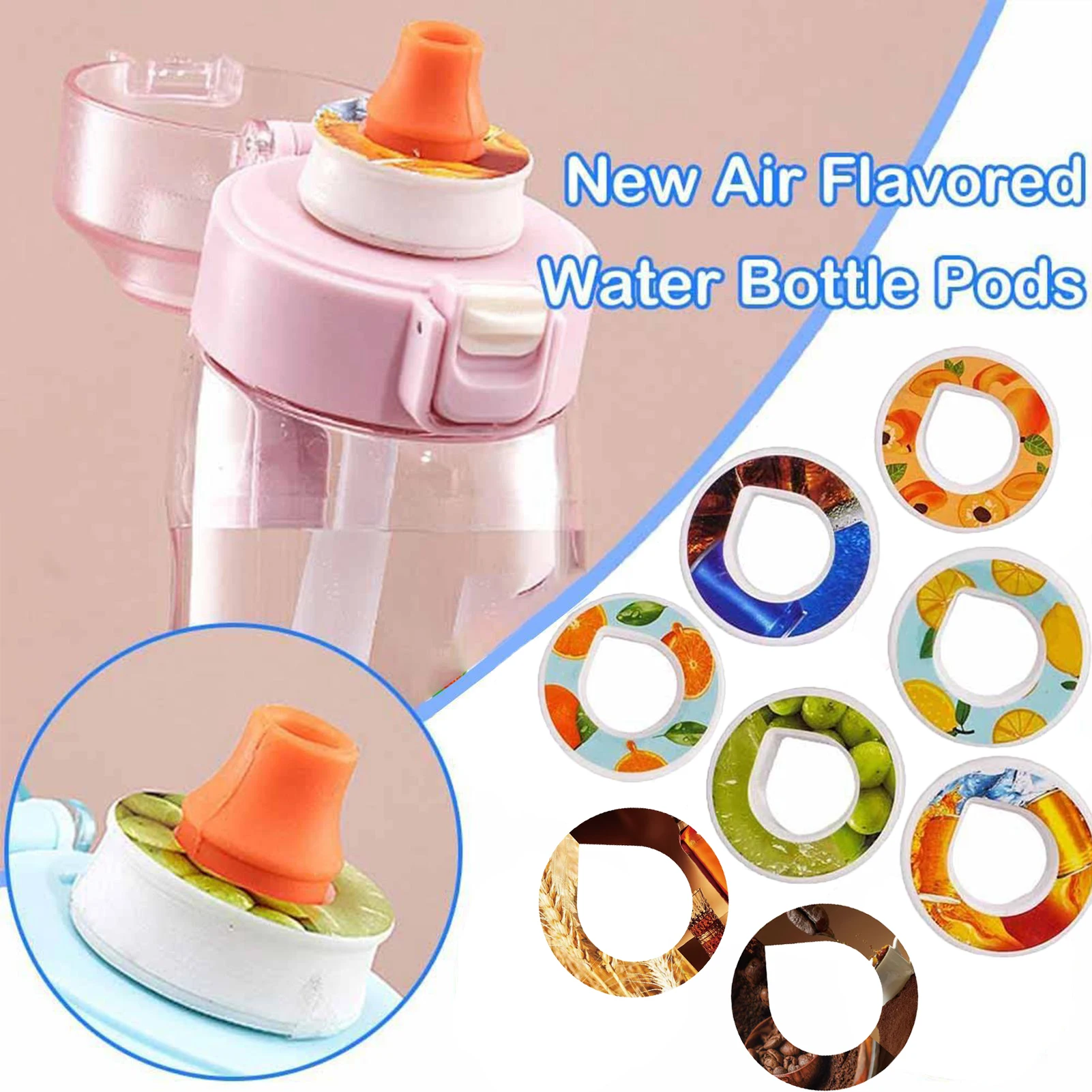 Flavoring Pods Air Scent Fruit Flavour Up Plastic Water Drink Bottle