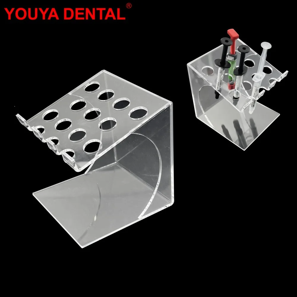 11 Hole Dental Composite Resin Holder Acrylic Organizer Case Dentistry ...