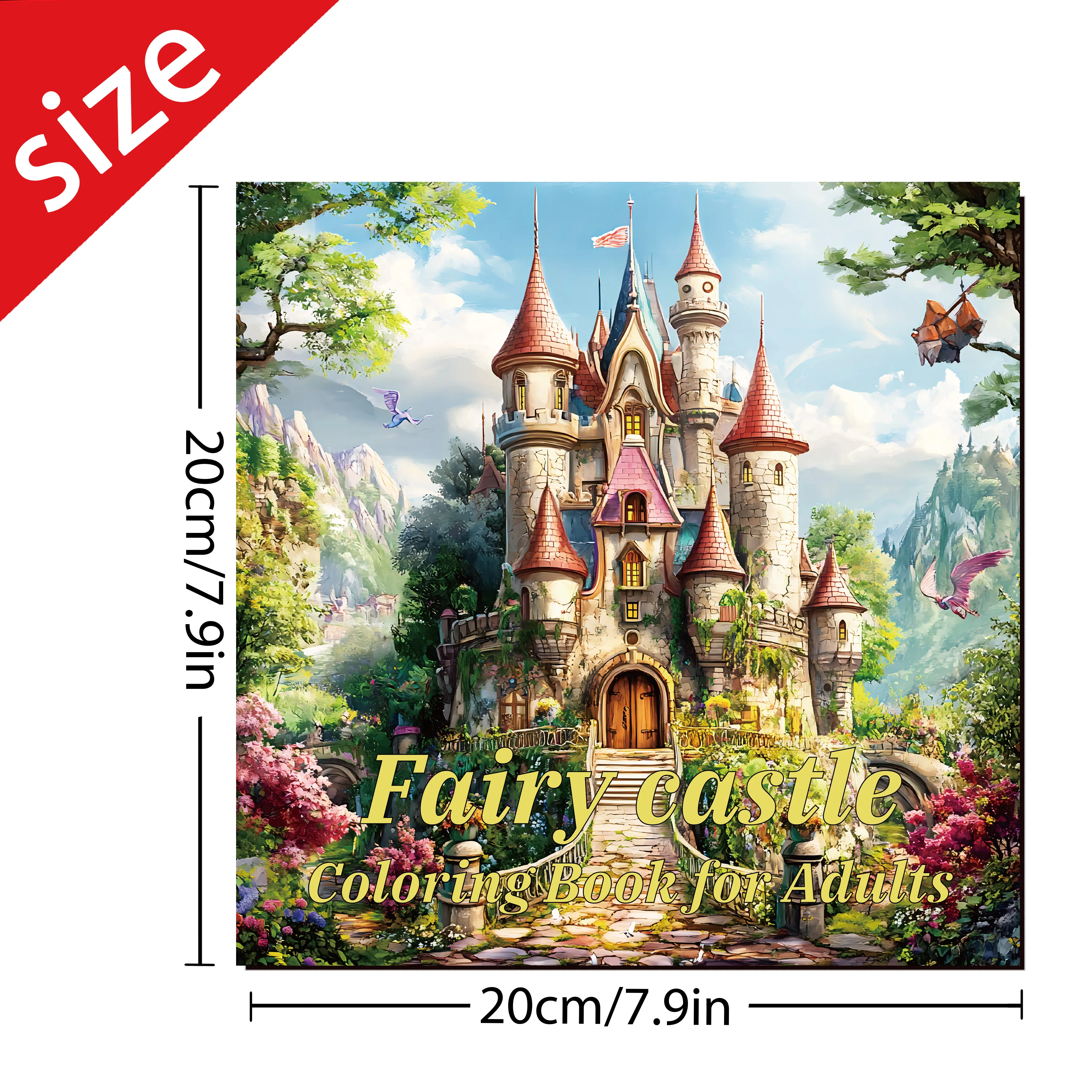 Fairy Castle Coloring Book 20 Page Gift For Birthday Party Relieve Stress Kill Time Graffiti Painting Drawing Art Book 2