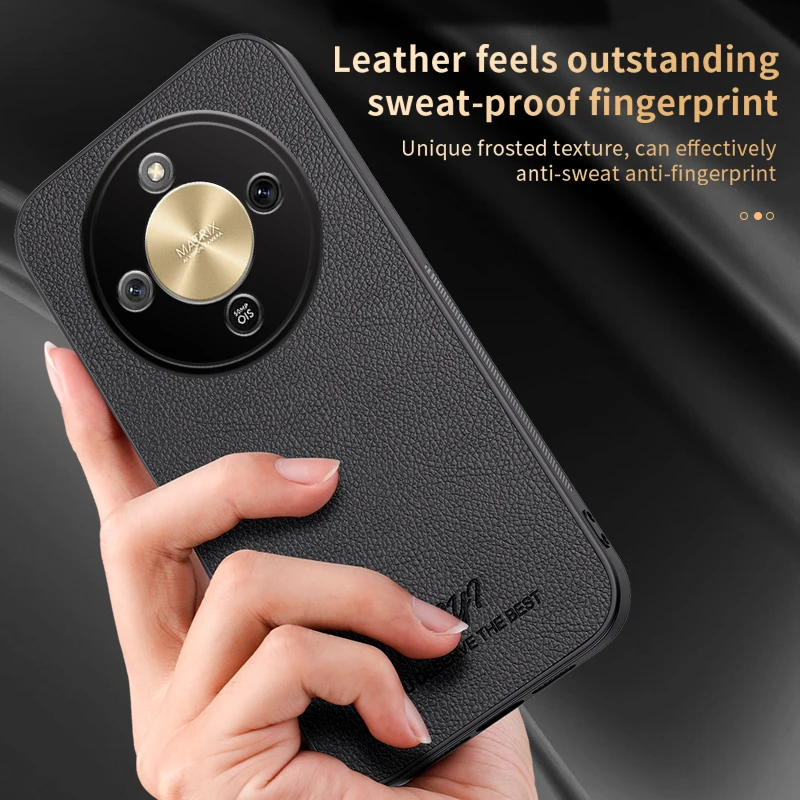 Leather Magnetic Charging Case - Business Anti-Fall Protective Cover