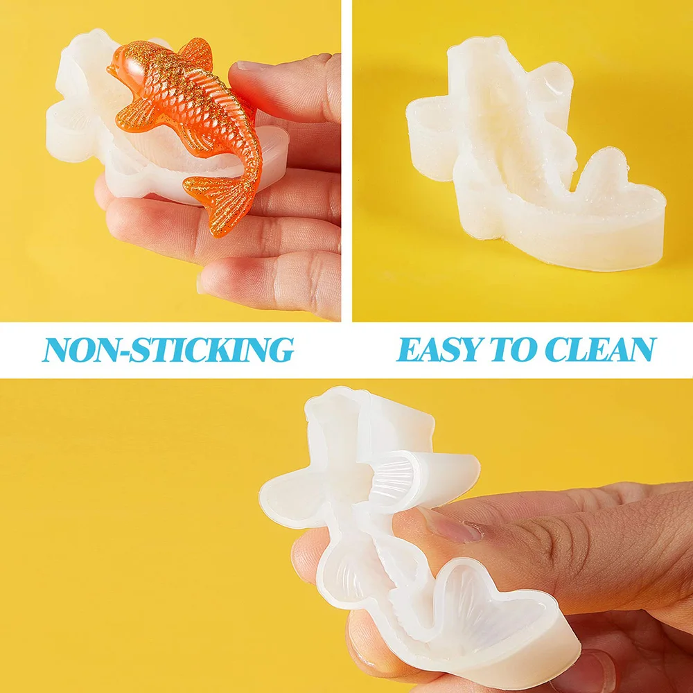 Moule Silicone Poisson Tropicale 32cm Pour Décoration Mural Pour Plâtre Béton Ciment Polyester