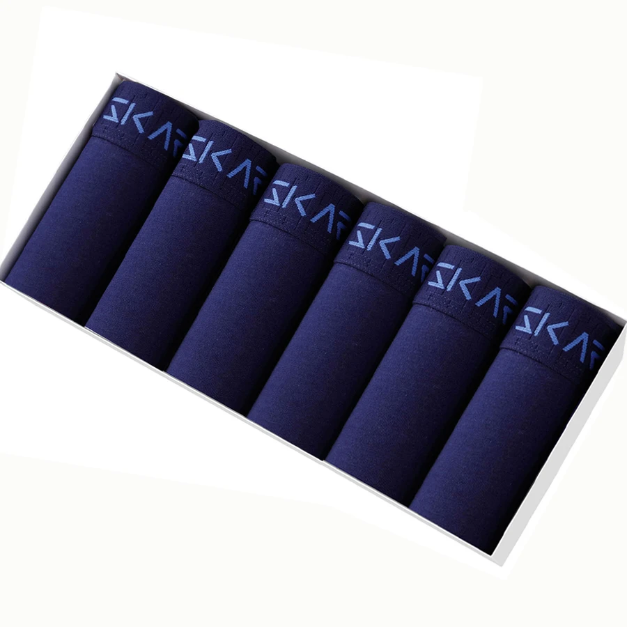 6 uds calzoncillos de algodón para hombre, calzoncillos tipo bóxer con cintura elástica y letras, bragas de marca para hombre, Boxers sexis, ropa interior para hombre