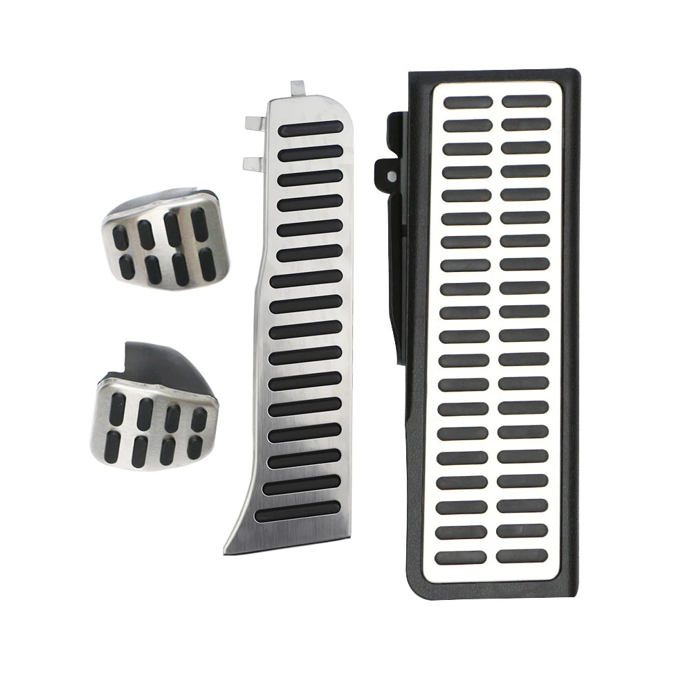 LHD Car Pedals for Volkswagen VW Tiguan 2009-AT MT Gas Brake Pedal Cover Rest Pads Stainless Steel Accessories car pedals stainless steel pedal cover