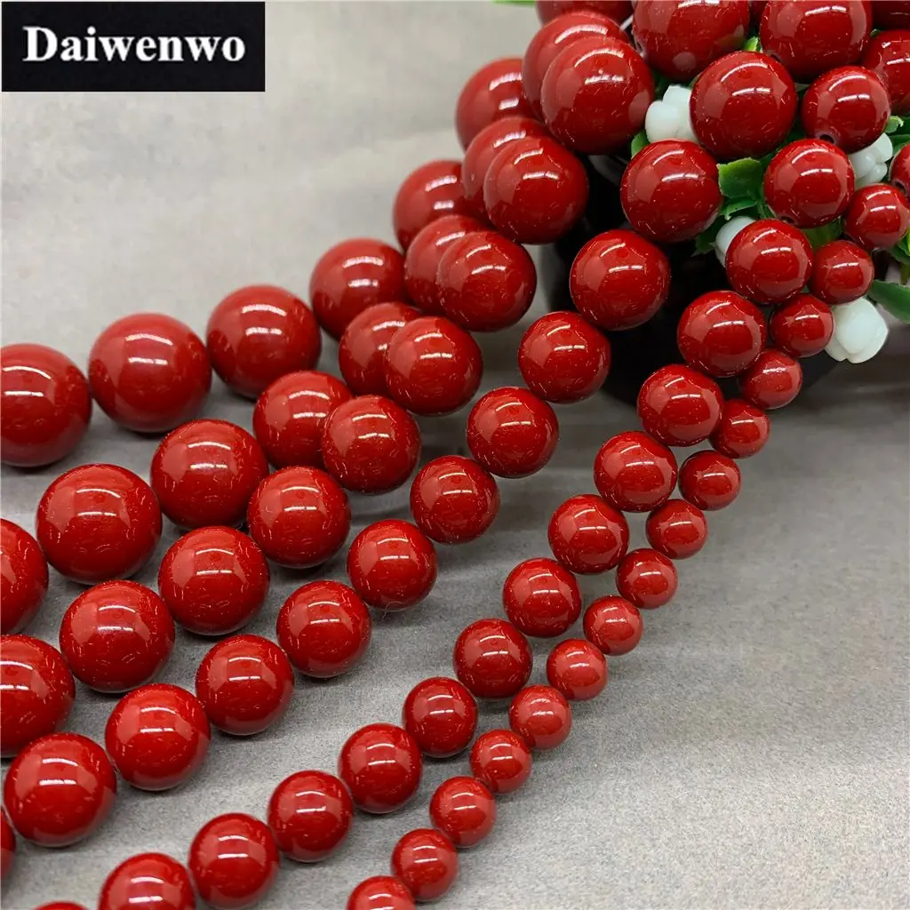 

Natural Red 6-16mm Loose GemStone Beads Diy for Bracelet Jewelry Accessories
