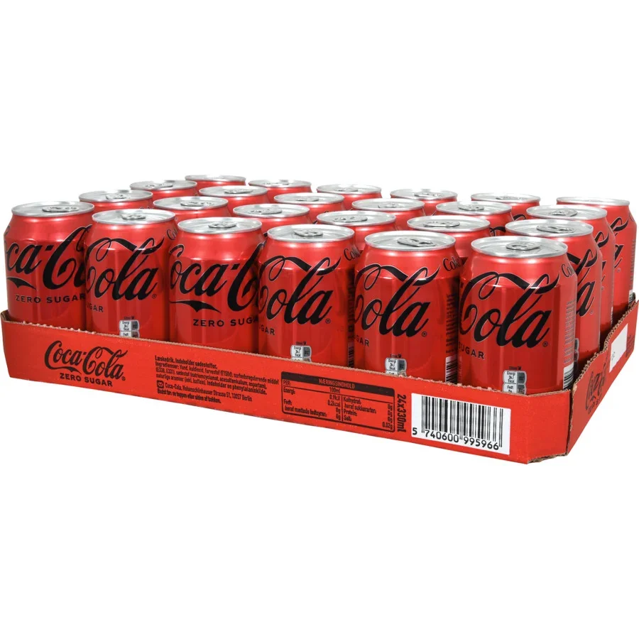 Coca cola zero can 33cl package 24 units refreshing drink for storage and events - imported from europe