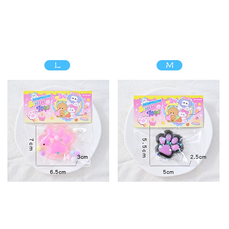 Taba Squishy Cat's Paw NEW Fidget Toy Handmade Kawaii Plush Little Paw Stress Relief Squishy Toy Birthday Party Gift 5