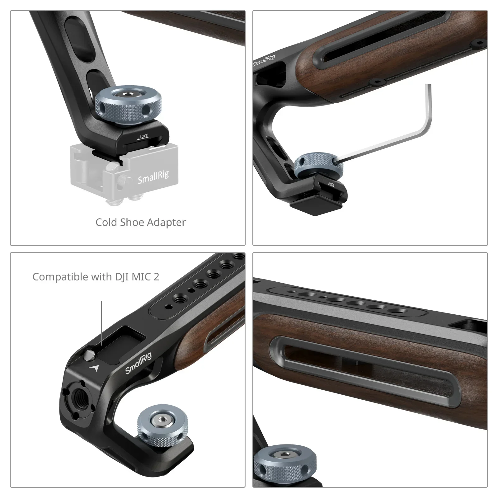 SmallRig Top Handle with Cold Shoe Mount / NATO Clamp / (1/4" & 3/8") Two-in-O