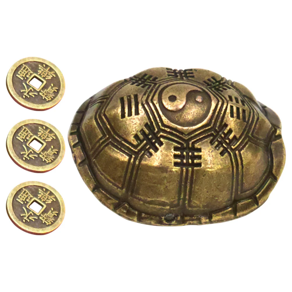 Zinc Alloy Turtle Shell Pendant Divination Game Desktop Decoration Wealth  Craft nament Home Decor Ancient Coin Chinese Style - AliExpress