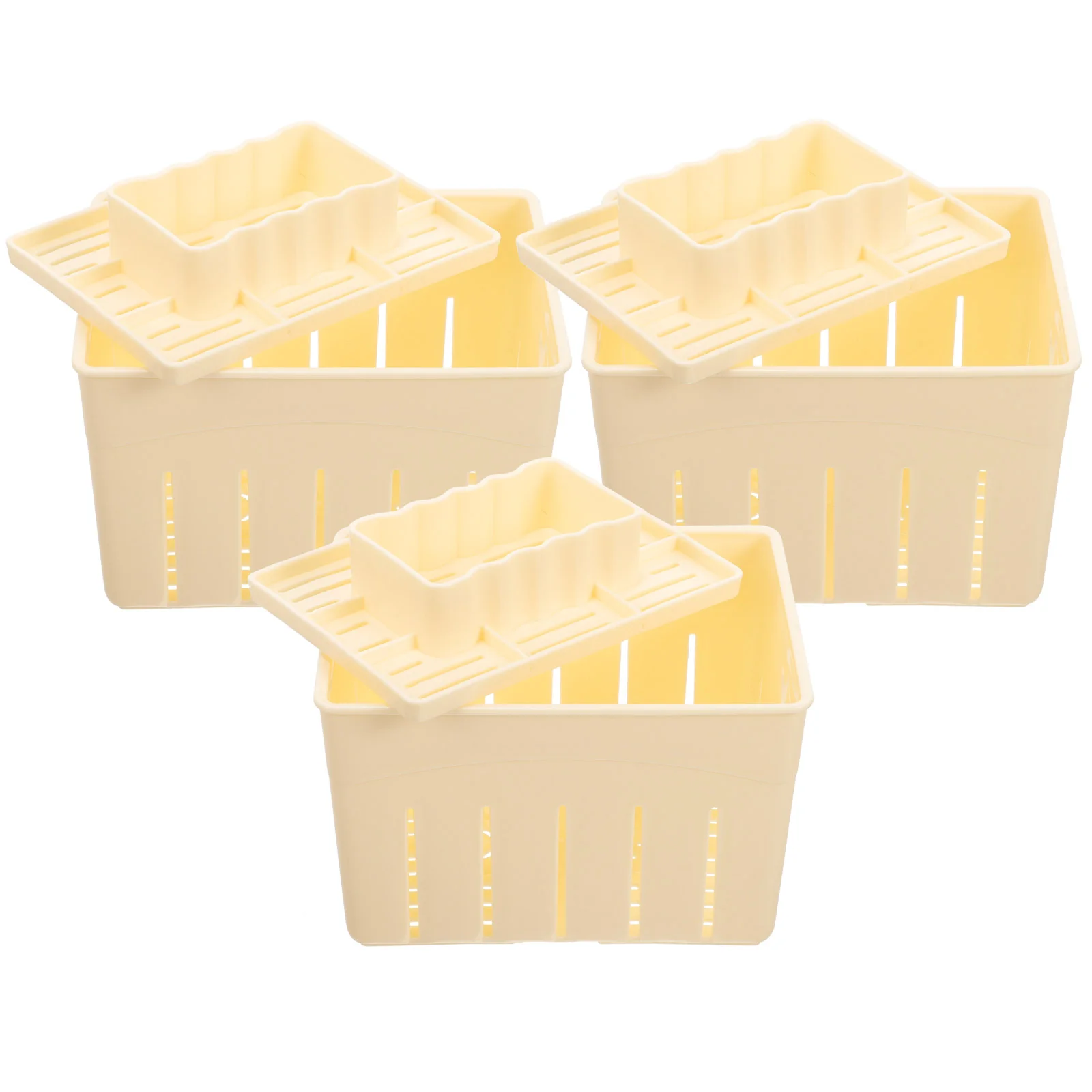 3 Sets Tofu Homemade Cheese Pressing Plate Film Making Tool Dumpling Presser DIY Mold Maker