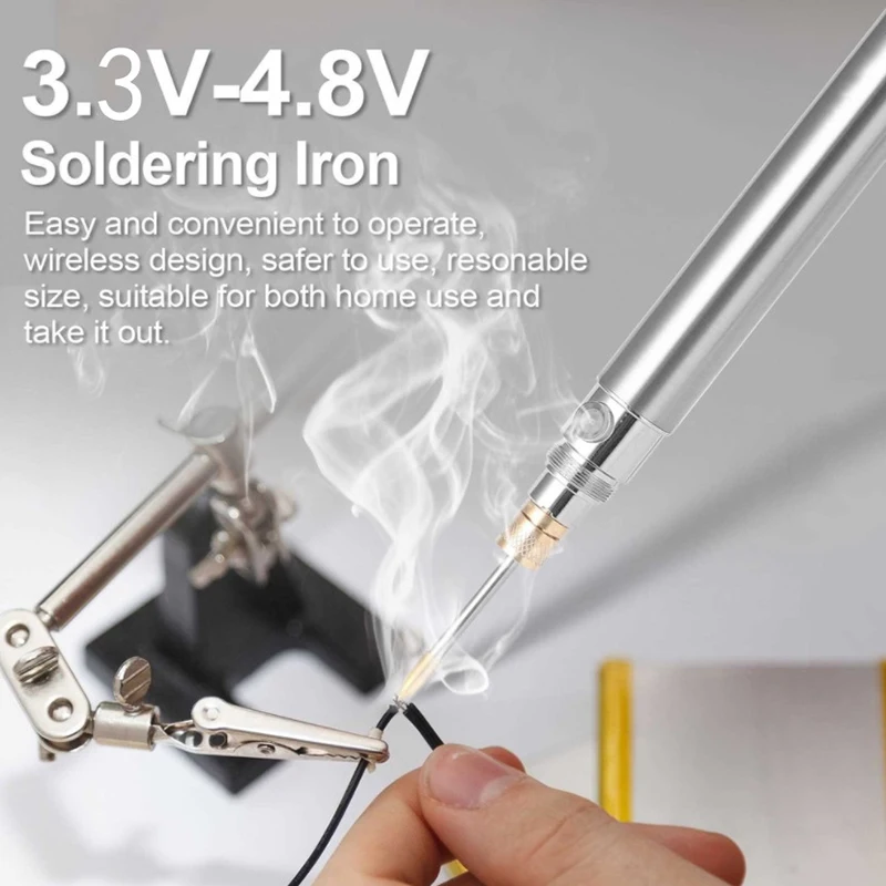 10W USB Battery Electric Soldering Iron Kit Low-voltage DC Charging  Soldering Iron Cautin Para Soldar Electronica Soldring Gun - AliExpress