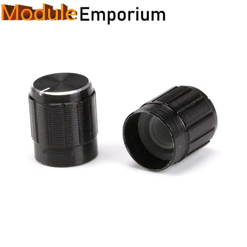 10pcs Black Metal 6 mm Knurled Shaft Insert Potentiometer Control Knobs Switch Knob 15mm x 16.5mm Height for Encoder 10pcs original encoding switch 8421 encoder 9 bit 16 bit