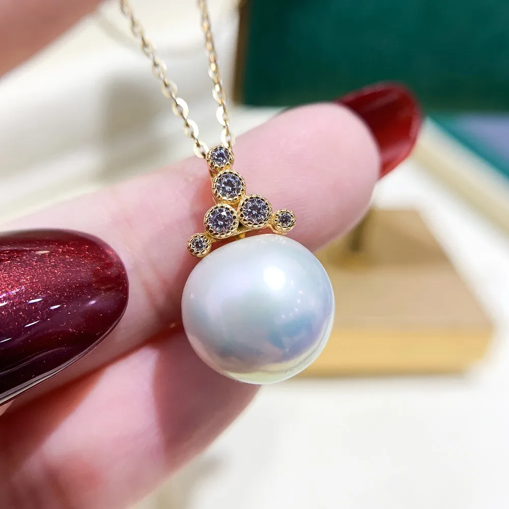 

Жемчужные аксессуары «сделай сам», подвеска из стерлингового серебра 925 пробы, подвеска для ожерелья из серебра, подходит для круглых бусин 3-13 мм, D285