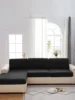 1/2/3/4pcs a set shake velvet solid color elastic sofa cushion cover, suitable for protecting and decorating living room sofas 2