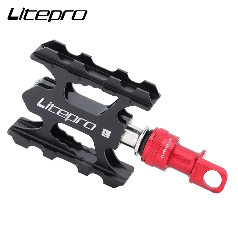 Litepro Quick Release Aluminum Alloy Bicycle Pedals with Mounting Seat and QR Buckle