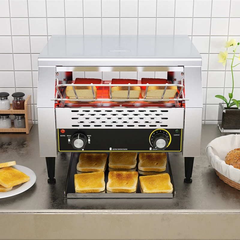 Toaster Commercial Caterpillar Type Fully Automatic Hotel Breakfast Up And Down Heating Intelligent Panel