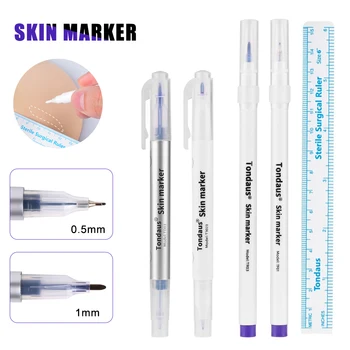 1 pz Singolo/Doppia Testa Sopracciglio Inchiostro Olio Tattoo Pelle Marker Pen Pen Marcatura Pen Fornitura Del Tatuaggio Penna Trucco Permanente Impermeabile