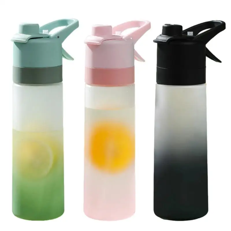 

650ml Mist Drinking Bottle Leak-proof Mist Sip Misting Water Bottle Portable Mist Bottle For Gym Running Biking Kitchen gadgets