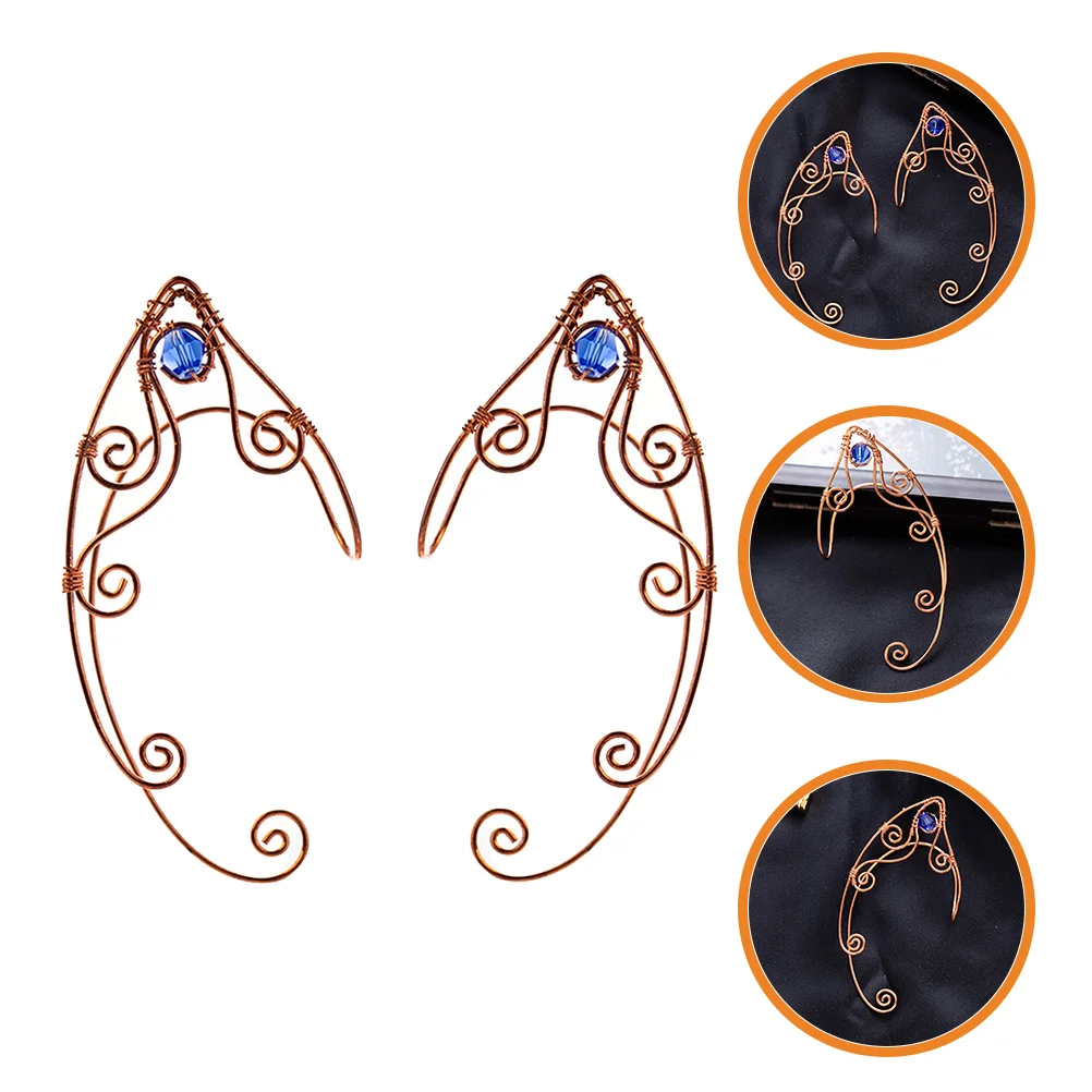 

Sparkly Ear Bone Clip Copper Girls Fancy Dress Rhinestone Ear Bone Folder Jewelry