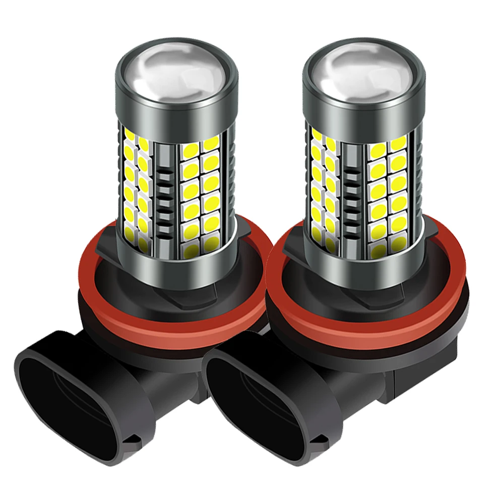 2Pcs H8 H11 Led Hb4 9006 Hb3 9005 Fog Lights Bulb 3030 Chips Car Driving Running Lamp Auto Led Light White Yellow Blue Green 12V