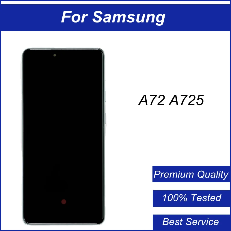 

Original AMOLED Screen For Samsung Galaxy A72 A725 LCD Display Touch Screen + Frame Digitizer Replacement