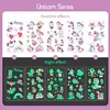 15 Sheets Carton Lumious Tatoo Kids Play Temporary Tatoo Sticker for Childrens Body Art Mermaid Sticker Glow Paste on Face Arm 4