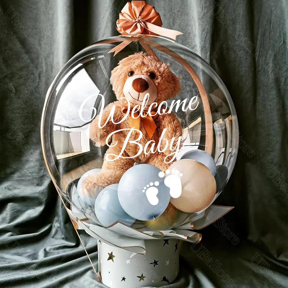 Large Clear Balloons for Stuffing 30Inch Width Mouth Bobo Balloons for Birthday Wedding Baby Shower Deco